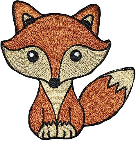 Papapatch Cute Wolf Fox Cartoon Diy Sweating On Iron на везена примена - кафеава боја - кафеава