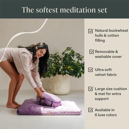 Mindful & Modern Meditation Persion и Zabuton Metation Mat Bund