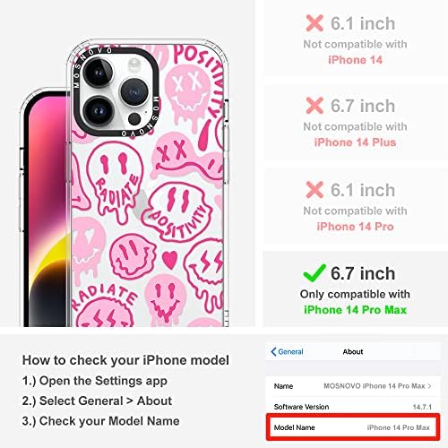 МОСНОВО Компатибилен со Iphone 14 Pro Max Случај, [Buffertech 6.6 стапки Пад Влијание] [Анти Излупете Технологија] Јасно Tpu Браник