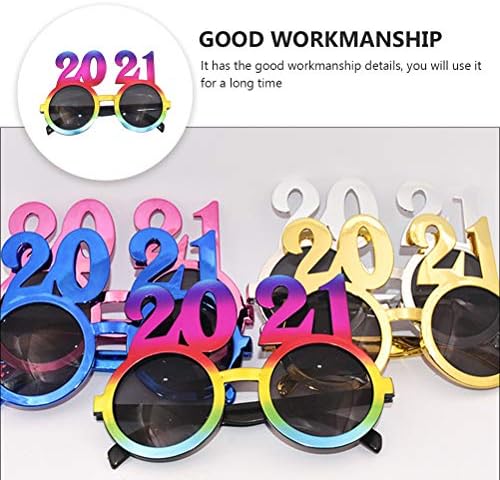 АМОСФУН 2021 Новогодишни очила за сонце за новогодишни очила за Нова Година 2021 Број на новогодишна фотографија