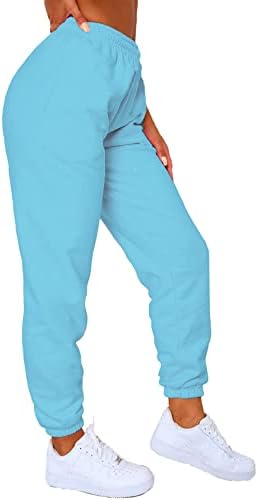 Слатковонски женски обични удобни џемпери со високи половини, панталони за пот, зимски џогери на дното со џеб