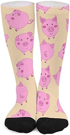 Розова Свинска Боја Што Одговара На Високи Чорапи Модни Спортски Топли Чорапи За Мажи Жени