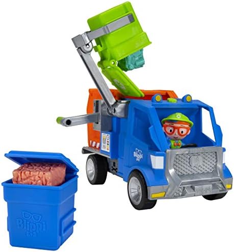 Камион за Рециклирање блипи-Вклучува Карактерна Фигура, Работна Рачка, 2 Коцки Ѓубре, 2 Канти За Рециклирање-Пејте Заедно Со Популарни Фрази-Едукативни