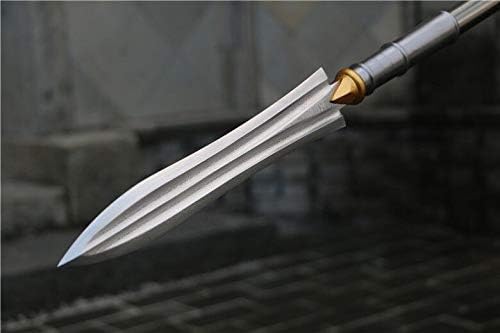 Shzbzb Swords Wushu Long Spear Sword Niff Edge Spearhead Damascus Steel Blade Pike