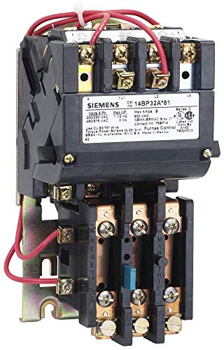 Siemens 14CP12BF81 Тешки стартер на моторот, компензирано со амбиентално преоптоварување со биметал, прирачник/автоматско ресетирање,