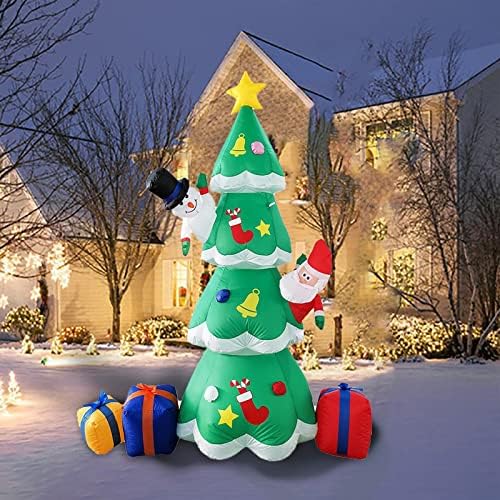 Џиновски надувување Дедо Мраз Декорации на Божиќни дрвја на отворено надувување украси надуени новогодишни елки Дедо Мраз за празнична