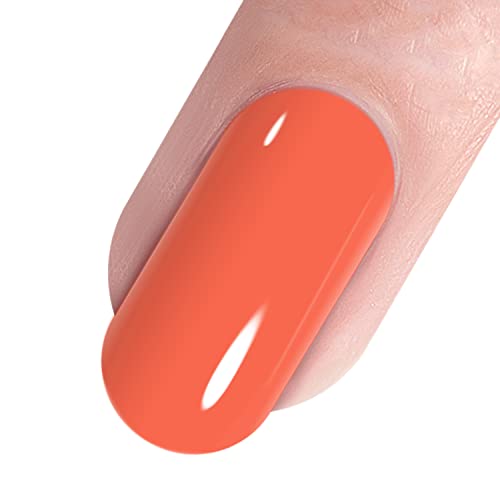 Поставување на лакови за нокти на вишин - 4 бои Амисија Портокалова корална колекција за нокти за нокти Полски UV LED гел полски