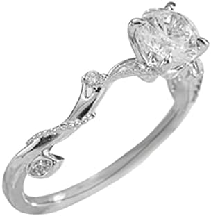 2023 година, женска цирконија, блукан дијамантски прстен за венчавки прстен прстен срце срце