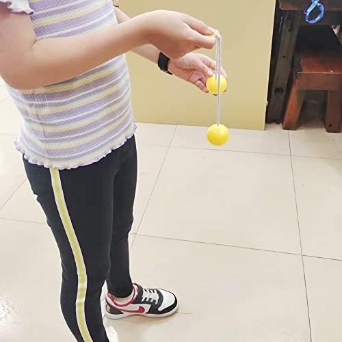 HVZUM 3 парови Клакер топка, топки со скали, топки за фрлање игри, топки за намалување на притисокот на децата и возрасни, користени за обука