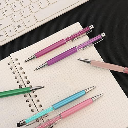 Stylus Pen 2 во 1 пенкало со топка, пенкало со топка со врв, кристални дијаманти, пенкала за допир, компатибилни со таблети iPad/Android/Microsoft