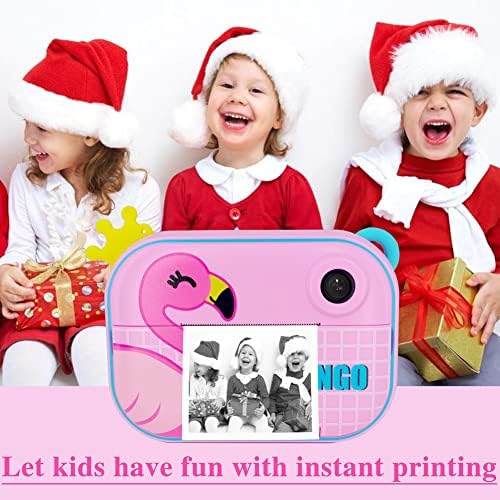 Детска Камера Инстант Печатење Дигитална Камера За Девојчиња Божиќни Подароци За Роденден, Виолетова Инстант Камера За Мали Деца, Фотоапарат