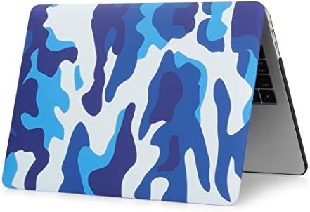 CAIFENG Телефонска покривка кутија Сина маскирна шема лаптоп вода декорации за заштита на компјутер за MacBook Pro 15.4 инчи A1990 Заштитна