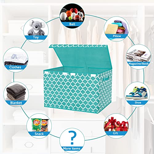 Homyfort играчка кутија за градите за момчиња, девојчиња, деца со делител, голем контејнер за отпадоци за складирање на канти