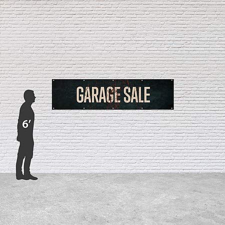 CGSignLab | Продажба на гаража -Ghost ored stare тешка винил банер на отворено | 8'x2 '