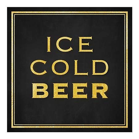 CGSignLab | Мраз Ладно Пиво-Класично Злато Прозорец Прицврстување | 5x5