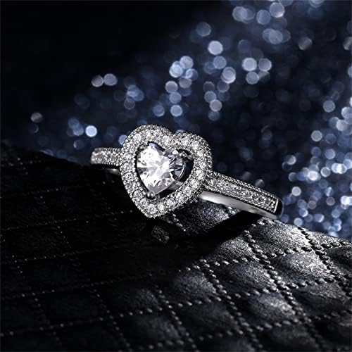 2023 година Нов венчален камен ангажман жени подарок бел накит прстен прстени прстени сет