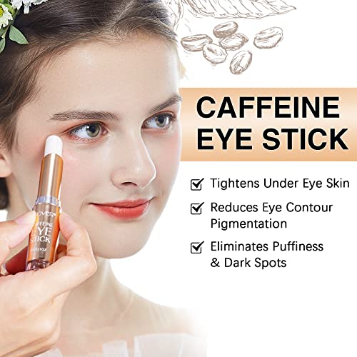 Кофеинско стапче за очите, намалете ја подпухналост на очите и темен круг, замаглување на фини линии, вклучуваат кофеин, хијалуронска