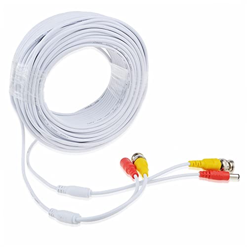 SLLEA 25FT WHITE BNC Видео моќна жица за замена за кабел за камера SDH-C84040 SDH-C84080