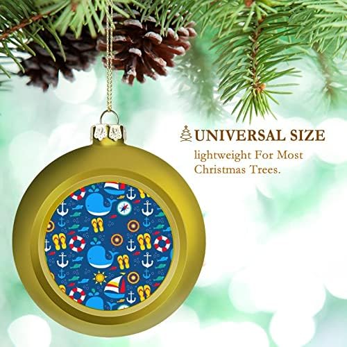 Партија за животни на плажа, Божиќна топка што виси украси Xams Декорација на дрво за забава