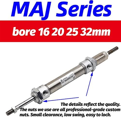 M A J J Adimable Streumatic Air Pneumatic Cylinder Double Acting Single Rod Maj16x50-25 maj20x75-50s maj25x100-50s maj32x150-50-s