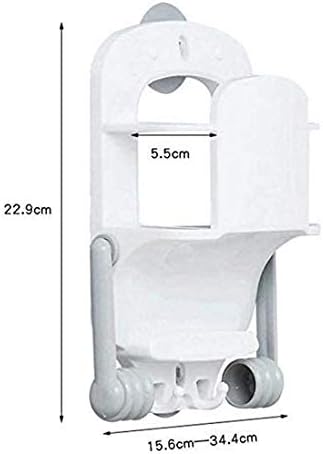 Држач за ролна за тоалетна хартија Genigw или пластична решетка за складирање на обвивка направена од пластика со wallид поставен за додатоци за