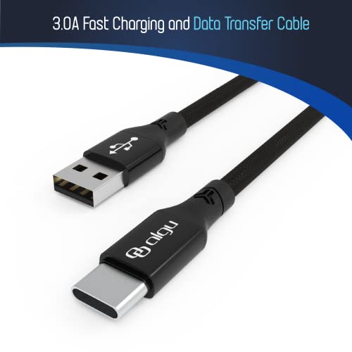 Algu - USB C кабел, кабел за полнач од типот C, USB A до USB C кабел за полнење Брзо полнење за Samsung Galaxy и друг полнач на UCB