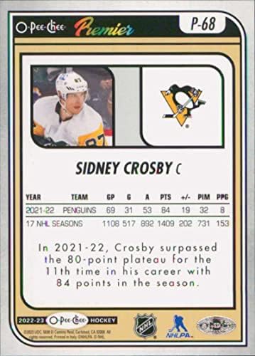 2022-23 O-Pe-Chee Premier P-68 Sidney Crosby Pittsburgh Penguins NHL Hockey Trading Card