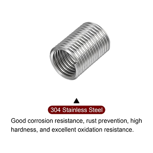 Harfington 20pcs жица навој инсерти m12 x 1,75 2.5d 30mm 304 не'рѓосувачки челик спирална жица со навојна жица