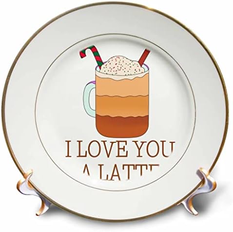 3drose Симпатична слика на кафе со текст од те сакам лате - плочи
