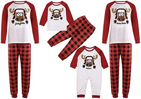 Семејни божиќни пижами што одговараат на сетови, Божиќна облека за спиење, што одговара на семејни Божиќни пижами поставени пижами