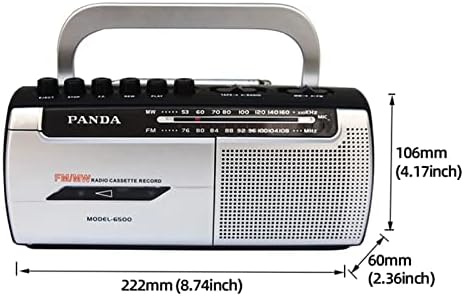 Дрвена ретро гроздобер радио касета плеер и рекордер со радио аналогно подесување на радио AM/FM/SW, слушалки од 3,5 мм, вграден микрофон