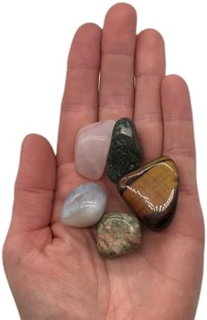 Здрава бременост Оригиналниот лечен кристал сет- балансирање на чакра, заздравување на Реики- 5 оригинални паметни камења, аметист,