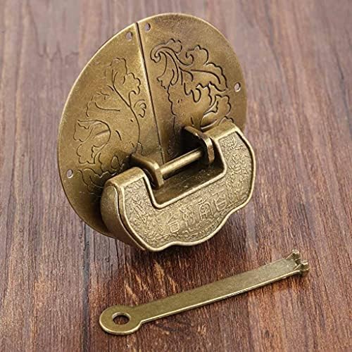 ZLXDP Антички мебел хардвер сет за вклучување на заклучување на бравата HASP копче Декоративно кинески стар брава за катанец за