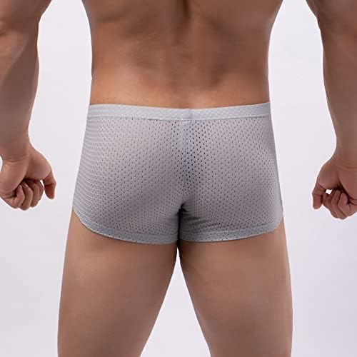 2023 Нови машки рамни тенок панталони за дишење на долна облека модерни спортски обични спортски боксери со блиска фитинг долна облека од средни