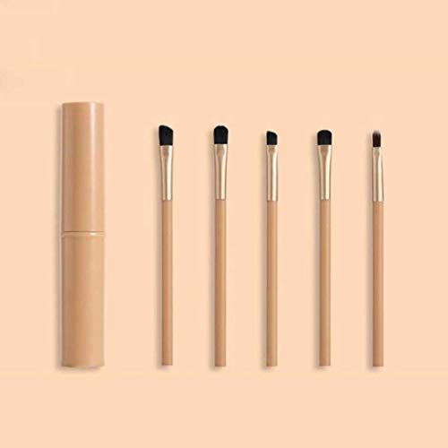 SLNFXC 5pcs/Поставете преносни четки за шминка поставени со кутија за усни за очи за очи за очи, четка за четка за очила за козметички алатки