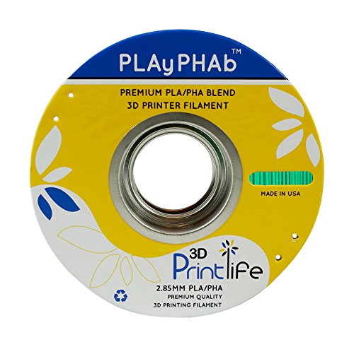 3D PrintLife Playphab со голема јачина PLA/PHA 2.85mm Црн 3Д филамент за печатач, димензионална точност