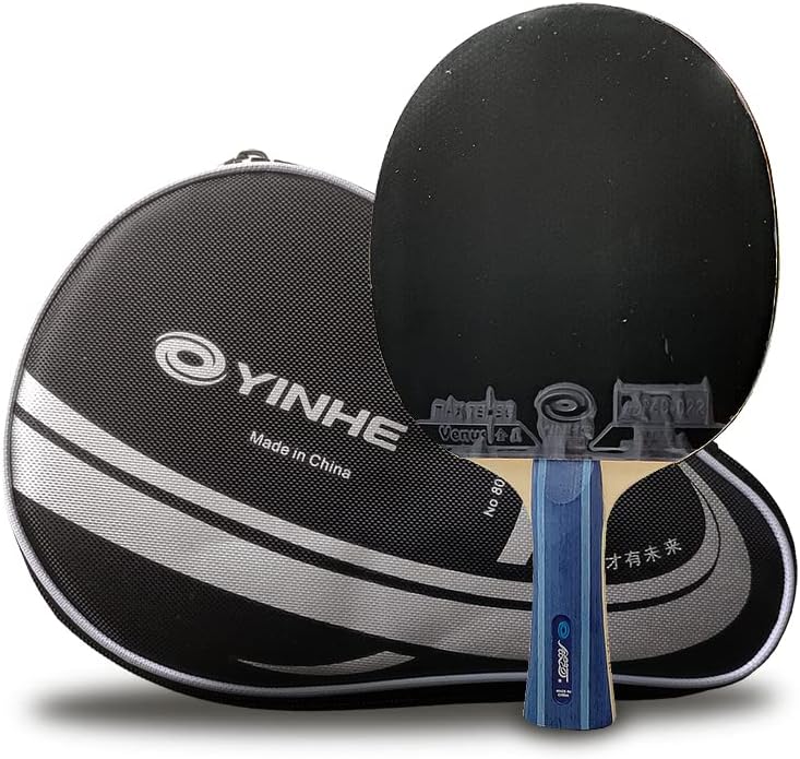 Yinhe 07B табела тенис лопатка - 5 дрво сечило јинх венерални гуми со ITTF одобрено офанзивен рекет за брз напад со јамка