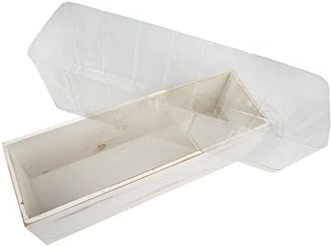 TablelothsFective 18x6 '' Бели кутии за пластери за дрвени дрва со пластична лагер DIY рустикална кутија правоаголник дрвена кутија