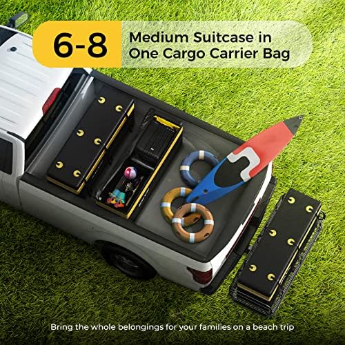 Торба за носач на карго - Кикс 15 кубни стапки за монтирање на возило за возило на возило со автомобили пикап камион водоотпорна,
