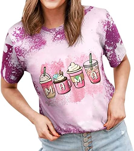 Опремени маички со маици жени женски модни врвни рак на дојка превенција на карцином, печатена кратка обична кошула со долг ракав