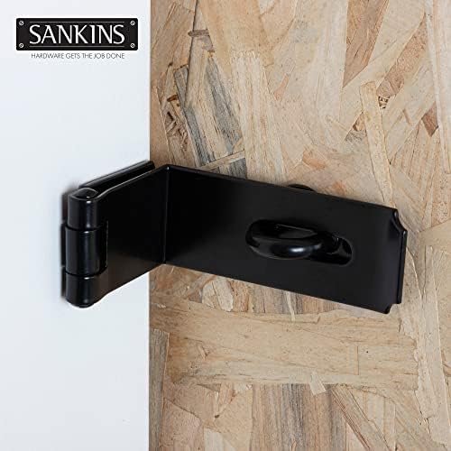 Санкинс 5 десен агол заклучување на вратата HASP брава 90 степени тешка должност, 1/8 подебела железна порта HASP брави безбедносно