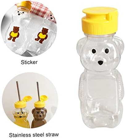 Пластично шише со вода ЕАарлијам со форма на мечка, шише со пијалок, симпатична студентска деца преносна про transparentирна чаша чаша