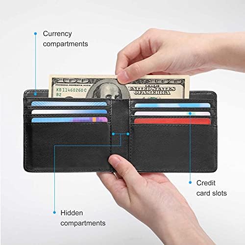 Galaxy сирена манс бифолд паричник Стилски чанти со двојно преклопување ладни торбички за дизајн со 6 џеб со картички