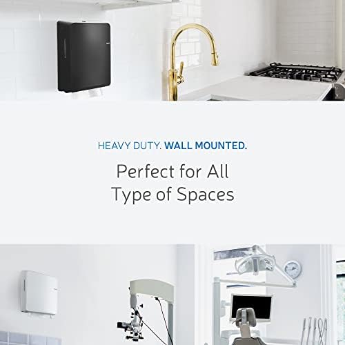 EZ-влечен wallиден монтиран мулти-преполн рачен диспензер за кујна/бања/канцеларија/RV/Airbnb, црна 3300B-ez