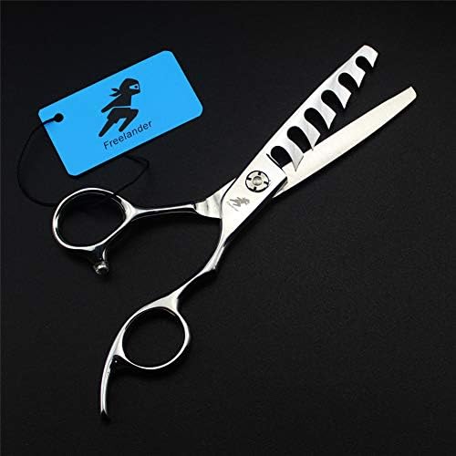 Професионални ножици за слабеење на фризери од 6 инчи за слабеење на бербер, големи заби исечени тенки стапка на слабеење на смолкнување: