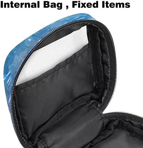 Санитарна торба за складирање на салфетки, торба за период, торба за тампон, торба за шминка, апстрактна сина графити уметност