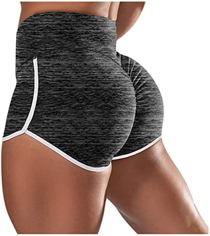 MGBD жени плен јога шорцеви контрола на стомакот Контрола на фитнес текстурирани хеланки Панталони тренингот обични летни хулахопки