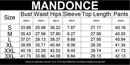 Мандонс 2 парчиња облека за жени Неправилни распрскувачки врвови на кратки ракави, отпечатени долги панталони, летни комплети за појавување