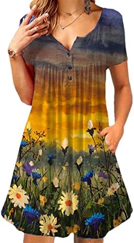 Цветен Фустан За Жени-Фустани За Кошули За Жени Копче Надолу Миди Должина Плус Големина