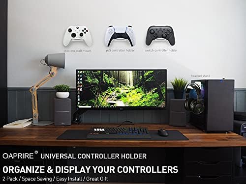 Универзален контролер на ОАПРИР Универзален држач за држач 2 пакет за Xbox One PS4 PS5 прекинувач, контролор wallид за монтирање на игри со кабелски клипови и влошки за анти-